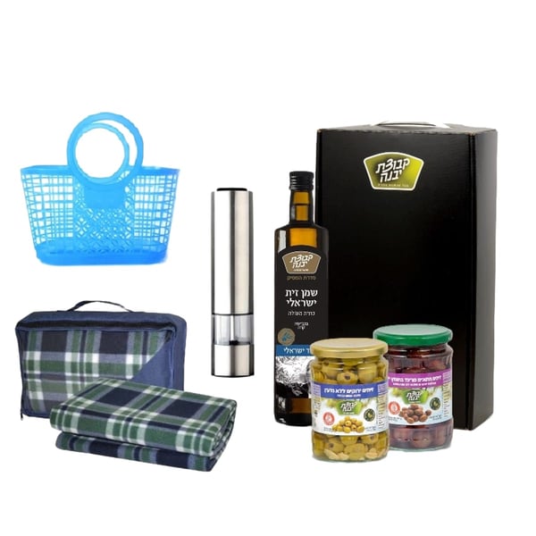 Enjoyable Israeli Picnic Set in a Basket