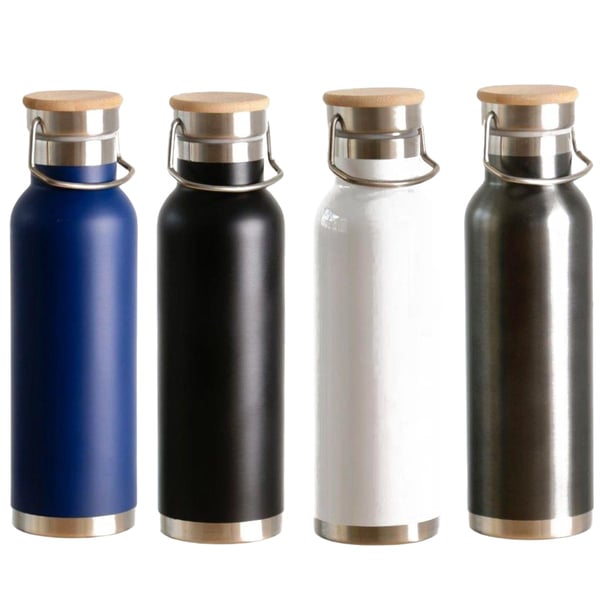 Thermal Bottle 650ML with Eco-Friendly Bamboo Lid