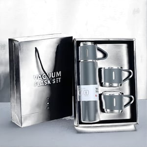 סט תרמוס יוקרתי עם 2 כוסות באריזת מתנה אלגנטית