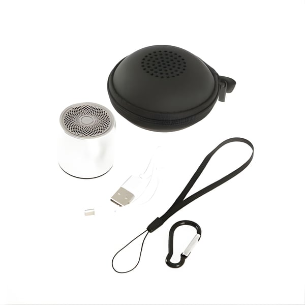 Premium Metal Speaker in a Convenient Carry Pouch