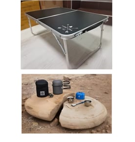 מארז קפה נייד MICRO ושולחן מתקפל לפיקניק או לים