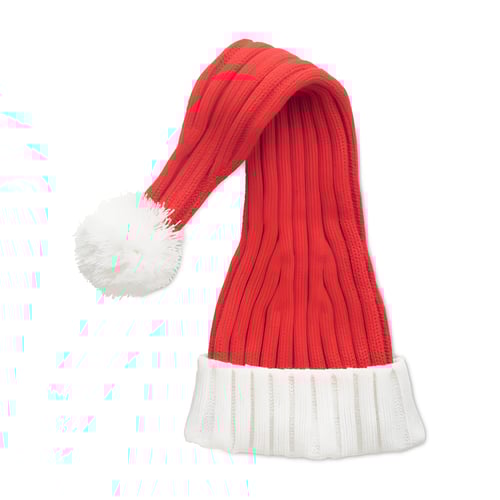 כובע גרב כריסמס מחמם עם פונפון מבד RPET ממוחזר