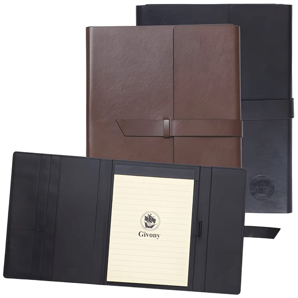 מכתבת יוקרה A4 עם כריכת PU דמוי עור ורצועת סגירה מבית גבעוני