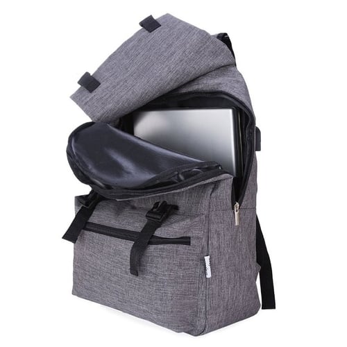 תיק גב למחשב עם עיצוב מודרני ושקע USB