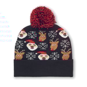 Cozy Christmas Knit Beanie with Modern Design