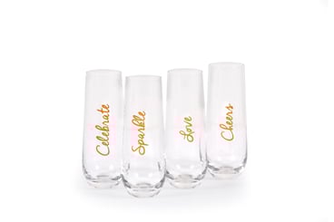 סט 4 כוסות שמפניה יוקרתיות של FOX