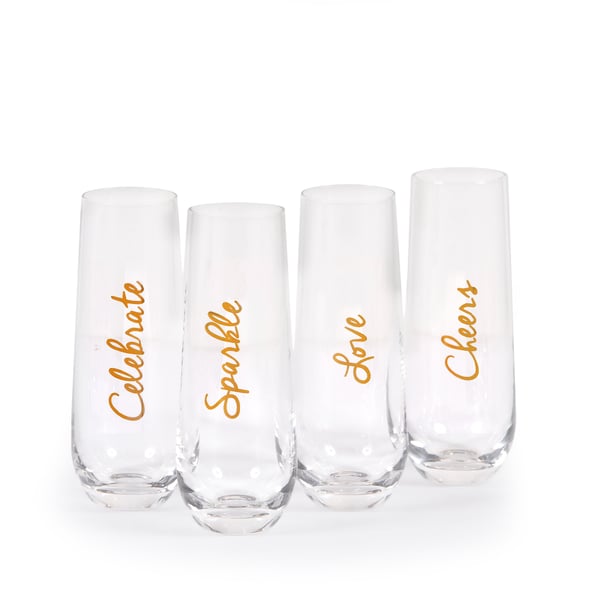 Luxury Set of 4 Champagne Glasses by FOX