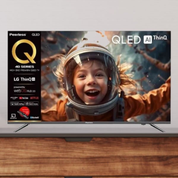 טלוויזיה חכמה 75 אינץ' Peerless 4K QLED עם WEBOS22