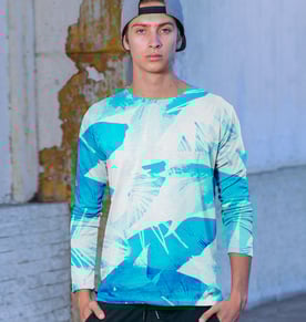 חולצת דרייפיט שרוול ארוך עם מיתוג צבעוני כולל