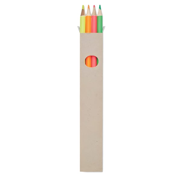 Colorful Highlighter Pencils Set in Eco Kraft Box