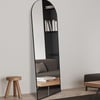 Stylish Full-Length Mirror with Black Aluminum Frame