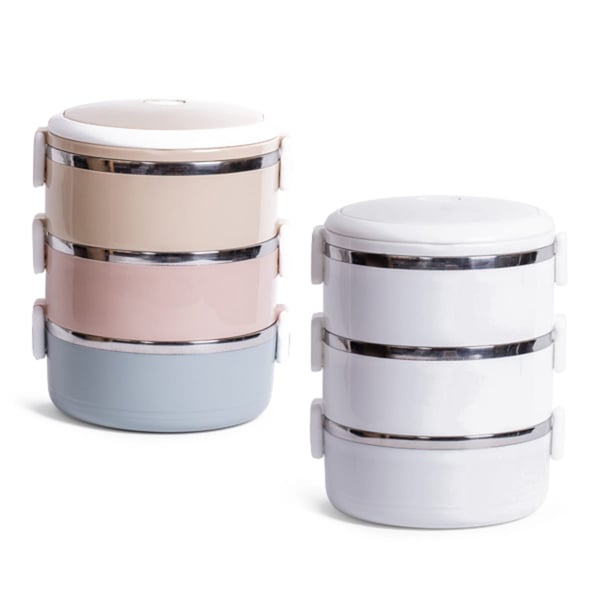 "לאנץ' בוקס" מחולק 3 קומות לשמירת חום וקור עם נירוסטה