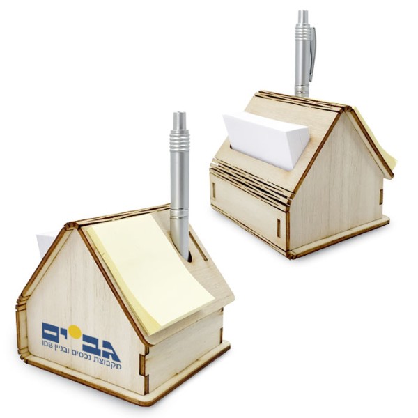 Wooden House Memo Pad - Unique Corporate Gift