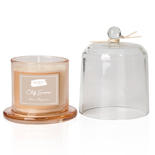 נר ריחני יוקרתי עם מכסה פעמון - ניחוח דבש