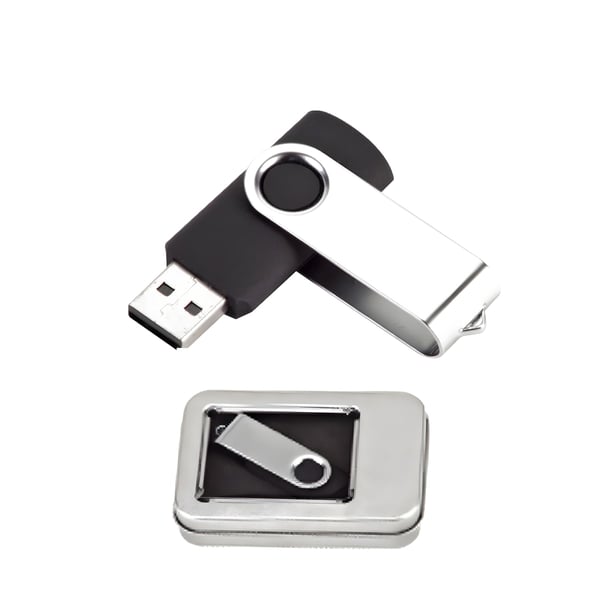 32GB Foldable USB 2.0 Flash Drive with Metal and Plastic Body