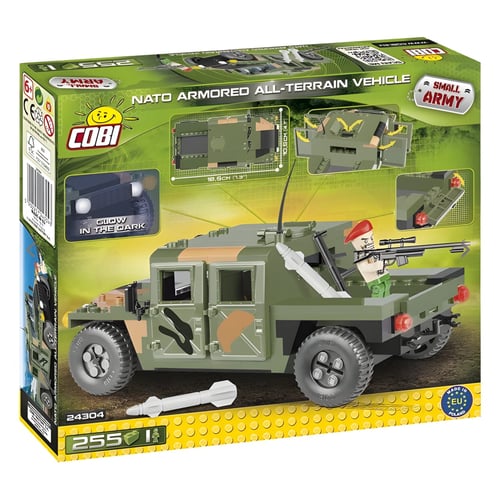 ערכת בניית ג'יפ צבאי ירוק – דגם האמר אמריקאי