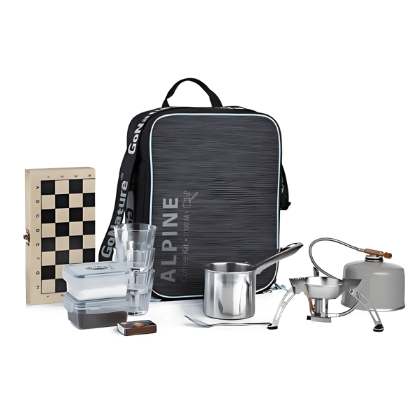 ערכת קפה אלפינית קומפקטית לבית ולשטח – Go Nature