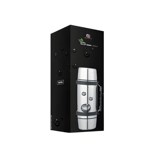 תרמוס נירוסטה פולו סוויס 1.1 ליטר עם 2 כוסות