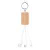 Bamboo Keychain with USB Charging Cable
