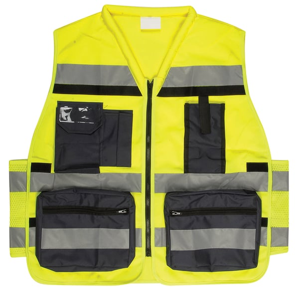 High-Visibility Safety Vest in Orange/Yellow