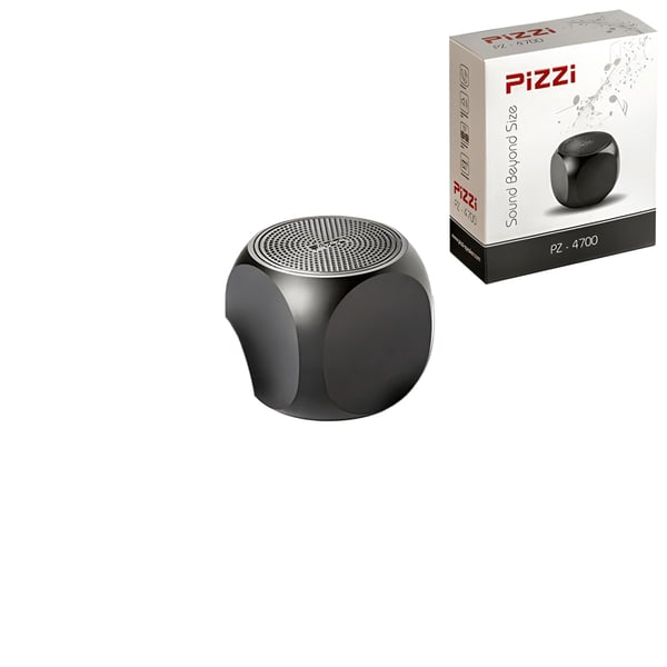 PiZZi Mini Powerful and Compact Bluetooth Speaker in Black