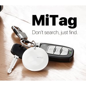 חיישן MiTag לאיתור חפצים מאושר Apple עם נרתיק עור