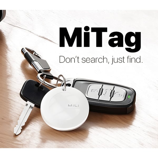 חיישן MiTag לאיתור חפצים מאושר Apple עם נרתיק עור