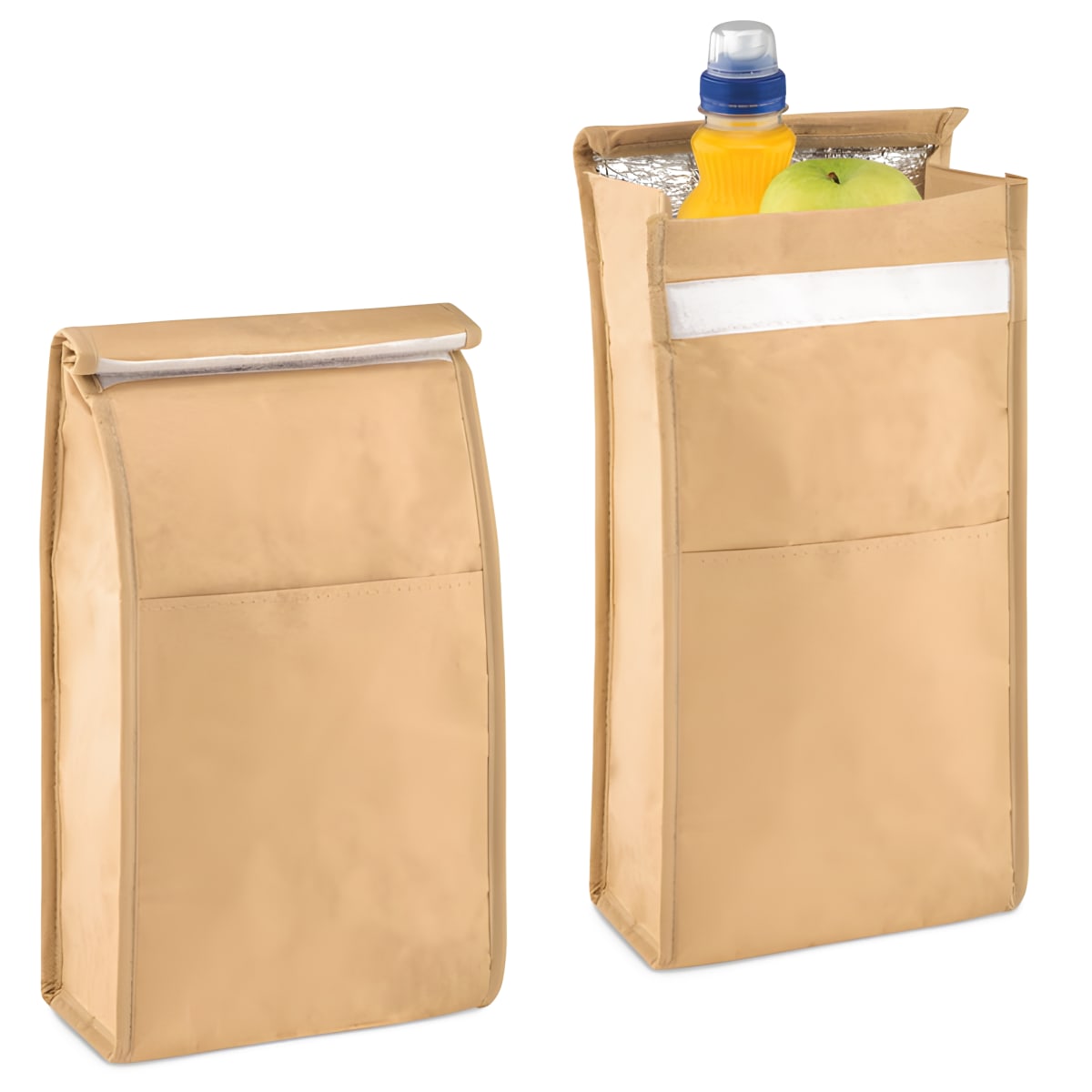 תיק צידנית מנייר קלוע עם כיס קדמי